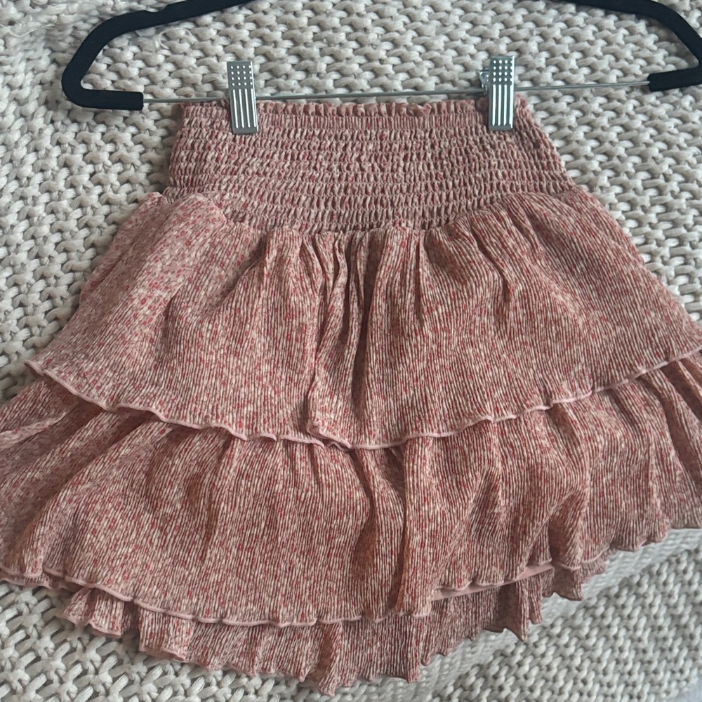 Forever 21 Pink Tiered Mini Skirt